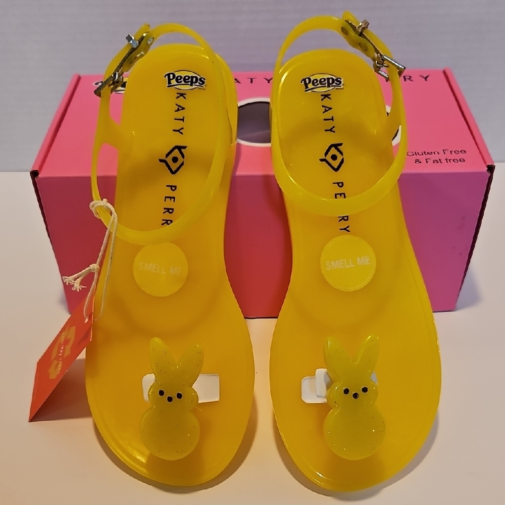 Katy Perry Collections Yellow Jelly Sandals with Rounded Toe